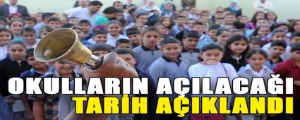 OKULLARIN A�ILACA�I TAR�H A�IKLANDI