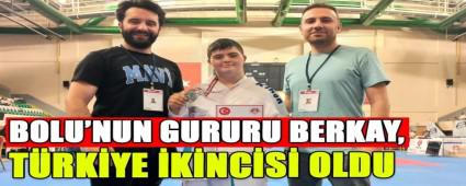 BOLU\'NUN GURURU BERKAY, T�RK�YE �K�NC�S� OLDU