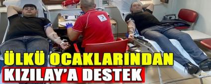 �LK� OCAKLARINDAN KIZILAY\'A DESTEK