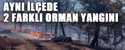 AYNI �L�EDE 2 FARKLI ORMAN YANGINI
