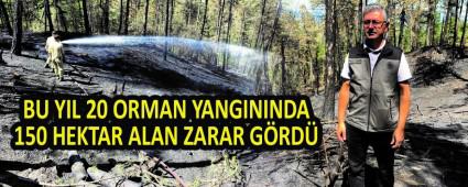 BU YIL 20 ORMAN YANGININDA  150 HEKTAR ALAN ZARAR G�RD�