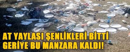 AT YAYLASI �ENL�KLER� B�TT�, GER�YE BU MANZARA KALDI!
