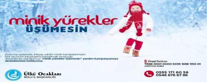 �LK� OCAKLARI BOLU �L BA�KANLI�I, M�N�K Y�REKLERE DOKUNUYOR