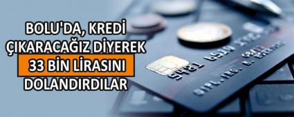 BOLU\'DA, KRED� �IKARACA�IZ D�YEREK 33 B�N L�RASINI DOLANDIRDILAR