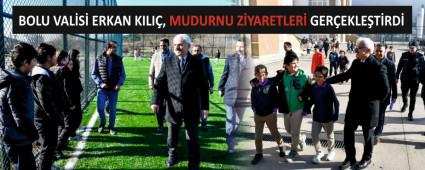 BOLU VAL�S� ERKAN KILI�, MUDURNU Z�YARETLER� GER�EKLE�T�RD�