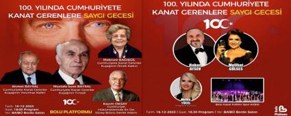 BOLU\'DA �100. YILINDA CUMHUR�YETE KANAT GERENLERE SAYGI GECESݔ D�ZENLEN�YOR
