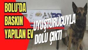 Bolu\'da bask�n yap�lan ev  Uyu�turucuyla dolu ��kt�
