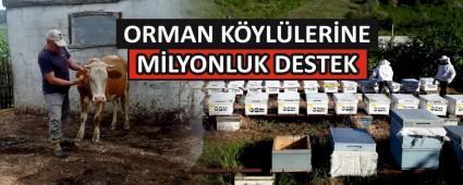ORMAN K�YL�LER�NE M�LYONLUK DESTEK