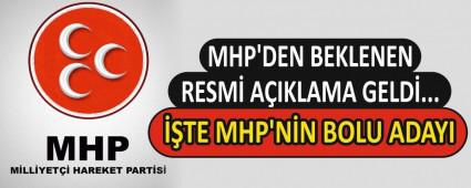 MHP\'DEN BEKLENEN RESM� A�IKLAMA GELD�...