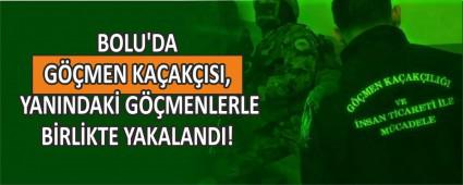 BOLU\'DA G��MEN KA�AK�ISI, YANINDAK� G��MENLERLE B�RL�KTE YAKALANDI!