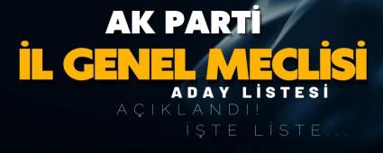 AK PART� �L GENEL MECL�S �YEL��� ADAY L�STES�N� DUYURDU!