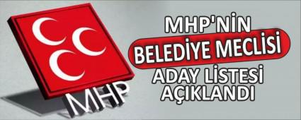 ��te MHP\'nin Belediye Meclisi Aday listesi
