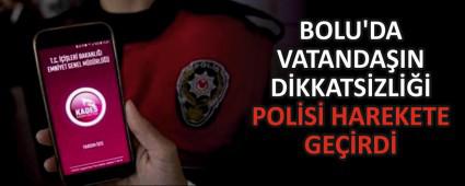 BOLU\'DA VATANDA�IN D�KKATS�ZL��� POL�S� HAREKETE GE��RD�