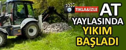 At yaylas�nda y�k�m gerginli�i