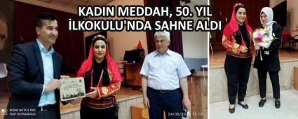 KADIN MEDDAH, 50. YIL �LKOKULU\'NDA SAHNE ALDI