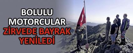 BOLULU MOTORCULAR Z�RVEDE BAYRAK YEN�LED�
