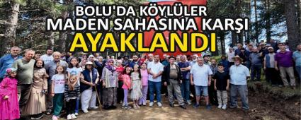BOLU\'DA K�YL�LER MADEN SAHASINA KAR�I AYAKLANDI
