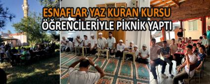 ESNAFLAR YAZ KURAN KURSU ��RENC�LER�YLE P�KN�K YAPTI