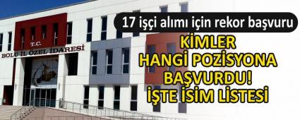 17 i��i al�m� i�in rekor ba�vuru