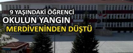 9 YA�INDAK� ��RENC� OKULUN YANGIN MERD�VEN�NDEN D��T�