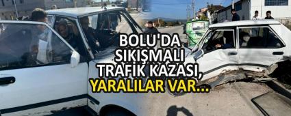 BOLU\'DA SIKI�MALI TRAF�K KAZASI, YARALILAR VAR...
