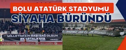 Bolu Atat�rk stadyumu siyaha b�r�nd�