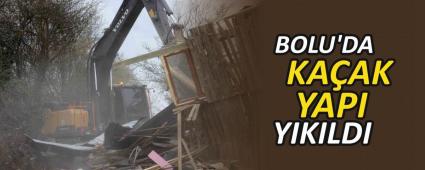 BOLU\'DA KA�AK YAPI YIKILDI