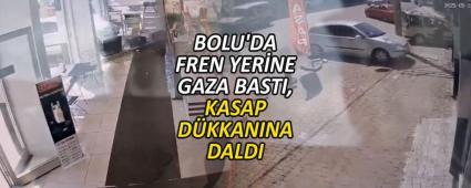 BOLU\'DA FREN YER�NE GAZA BASTI, KASAP D�KKANINA DALDI