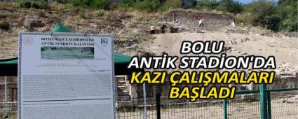 BOLU ANT�K STAD�ON\'DA KAZI �ALI�MALARI BA�LADI