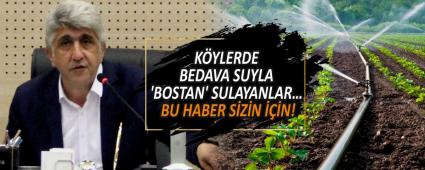 K�YLERDE BEDAVA SUYLA �BOSTAN\' SULAYANLAR� BU HABER S�Z�N ���N!