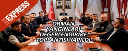 ORMAN YANGINLARI DE�ERLEND�RME TOPLANTISI YAPILDI